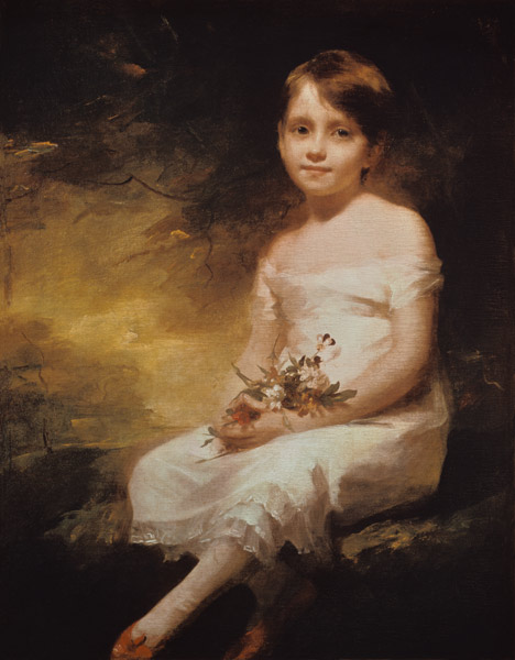 Little Girl with Flowers or Innocence, Portrait of Nancy Graham from Sir Henry Raeburn