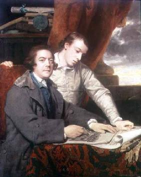 Portrait of James Paine (1717-89) architect, and his son James