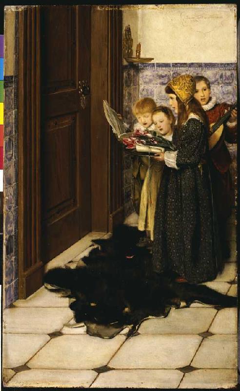 Die Carol-Sänger from Sir Lawrence Alma-Tadema