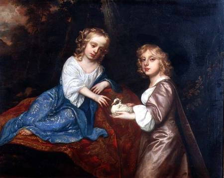 Double Portrait of Viscount Ascott and the Countess of Chesterfield as Children from Sir Peter Lely