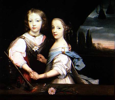 Portrait of Winston and Arabella (1648-1730) Churchill, children of Sir Winston Churchill from Sir Peter Lely