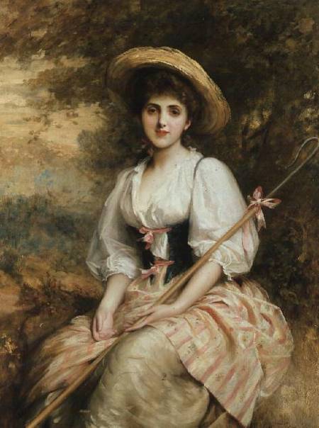 Mrs. Stuart M. Samuel as Phyllida, The Shepherdess from Sir Samuel Luke Fildes