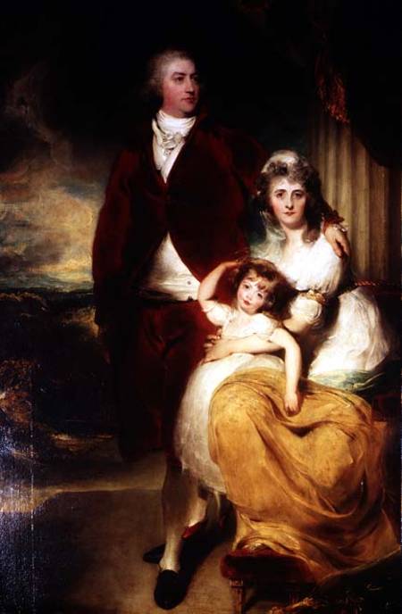Henry, 10th Earl and 1st Marquess of Exeter, his wife Sarah and daughter Lady Sophia Cecil from Sir Thomas Lawrence