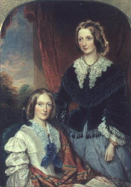 L to R Helen Shelley (1799-1885) and Margaret Shelley (1801-87) from Sir William Charles Ross