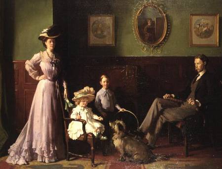 Group portrait of the family of George Swinton from Sir William Orpen