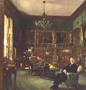 Otto Beit in his study at Belgrave Square
