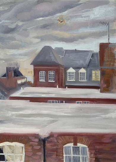 Guinness Trust Buildings, Fulham Palace Road (oil pastel on paper)  from Sophia  Elliot