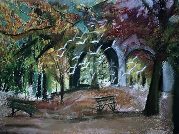 Ravenscourt Park, London (oil pastel on paper)  from Sophia  Elliot