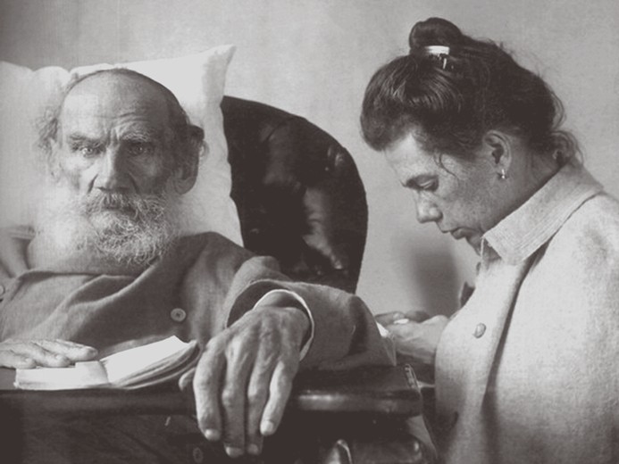 The Sick Leo Tolstoy with daughter Tatyana in Gaspra on the Crimea from Sophia Andreevna Tolstaya