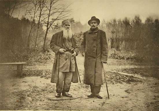 Leo Tolstoy and the author Maxim Gorky from Sophia Andreevna Tolstaya