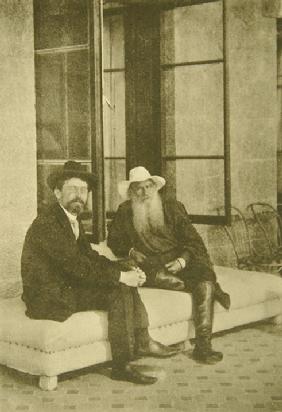 Leo Tolstoy and the Author Anton Chekhov in Gaspra