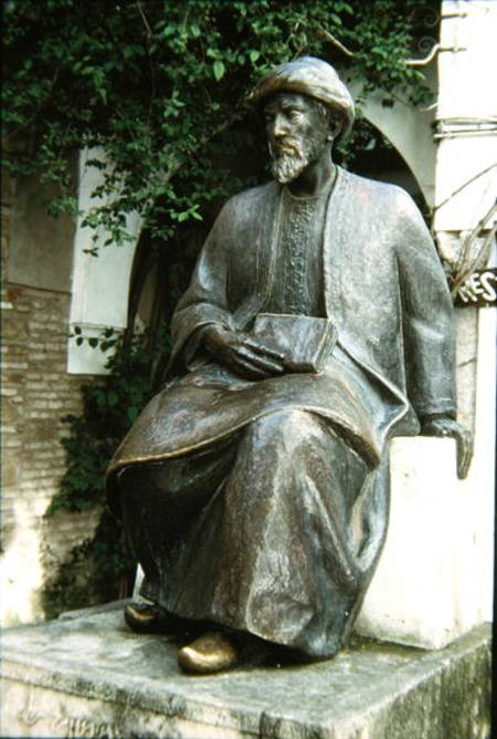 Statue of Moses Maimonides (1135-1204) (stone) from Spanish School