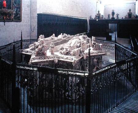 Tomb of Juan II of Castille (1405-54) and Isabel of Portugal from Spanish School