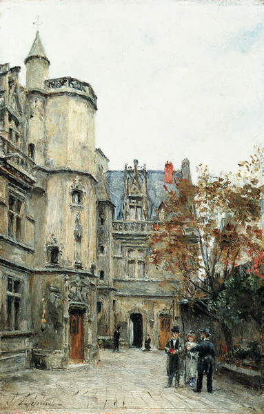The Courtyard of the Museum of Cluny from Stanislas Lépine