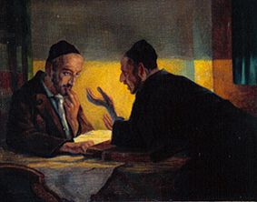 Zwei Juden beim Talmudstudium. from Stanislaw Bender