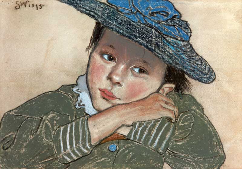 Mädchen im blauen Hut (Dziewczynka w niebieskim kapeluszu) from Stanislaw Wyspianski