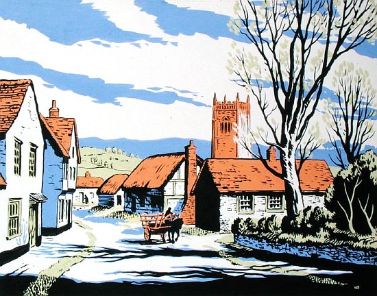 Village Street (gouache on paper)  from Stanley  Cooke