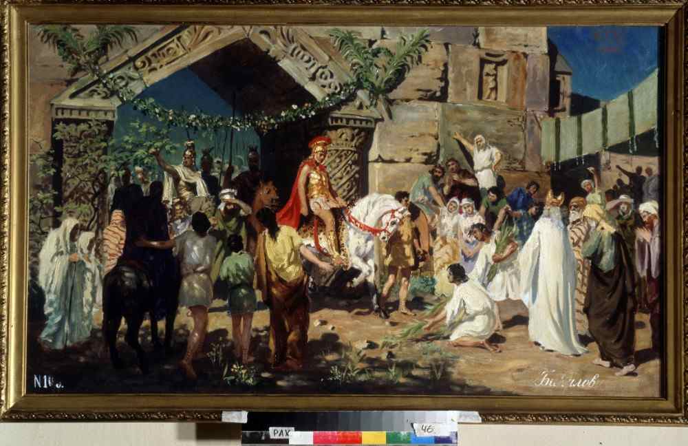 Alexander the Great visits Jerusalem from Stefan Vladislavovich Bakalowicz