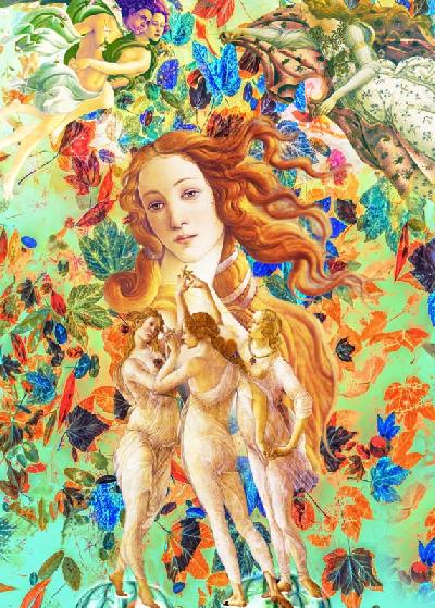 Primavera Collage Botticelli Venus