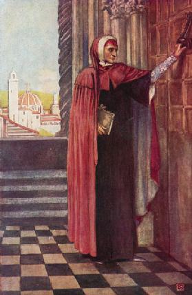 Dante in search of peace (colour litho)