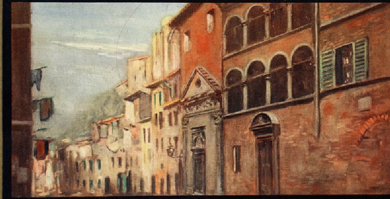 House of Saint Catherine, Sienna, illustration from Helmet & Cowl: Stories of Monastic and Military  from Stephen Reid