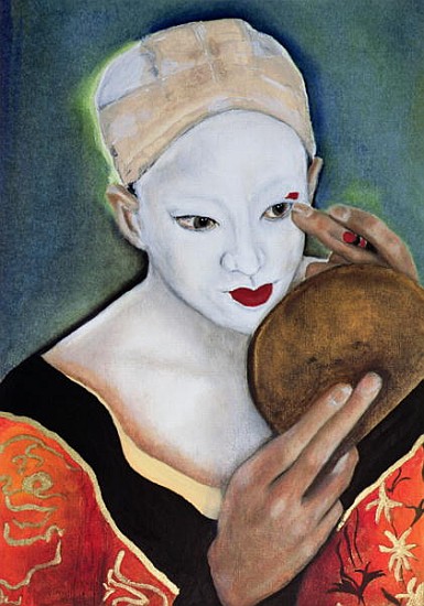 Kabuki, Tamasaburo as Izayoi (oil on canvas)  from Stevie  Taylor