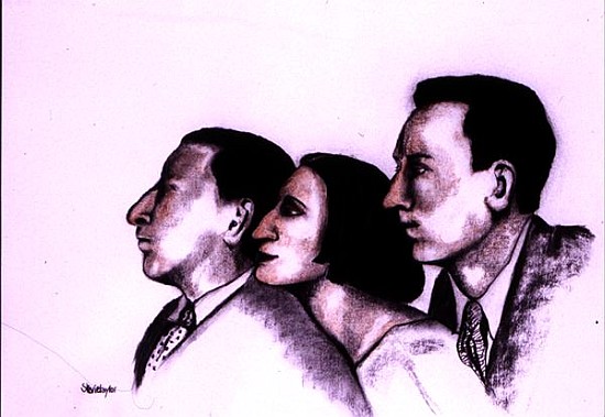 The Sitwells, 2000 (pastel and charcoal on paper)  from Stevie  Taylor