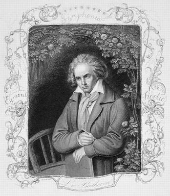 Ludwig van Beethoven (1700-1827) engraved by Albert Henry Payne (1812-1902) (engraving) from Storck