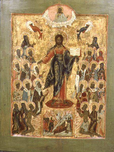 Christ the King, Central Russian icon from Stroganov School