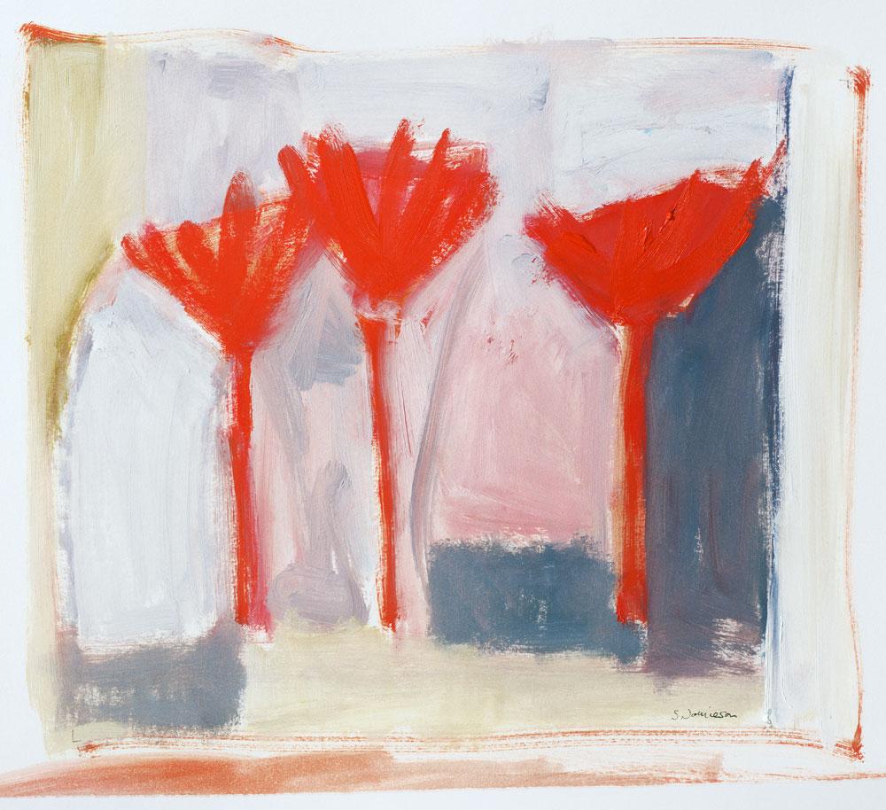 Red Trees, 2002 (acrylic on paper)  from Sue  Jamieson