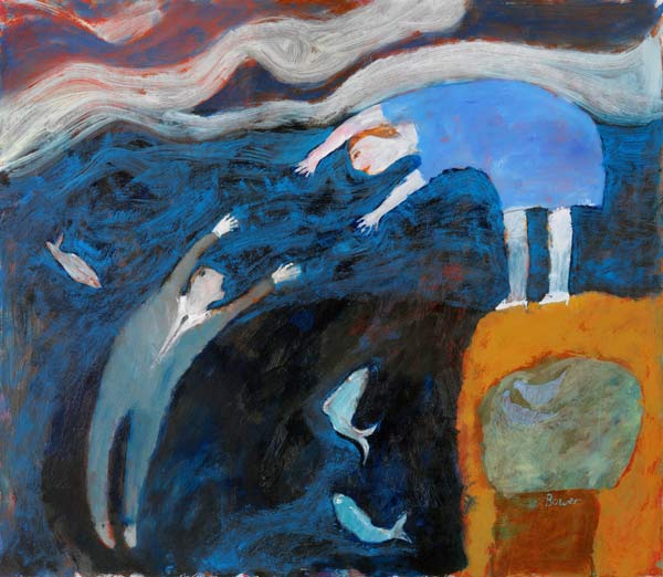 Saving the Man from the Sea, 2003 (oil on board)  from Susan  Bower