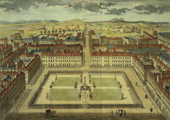 Soho or King's Square, for 'Stow's Survey of London', pub. 1754 (engraving) from Sutton Nicholls