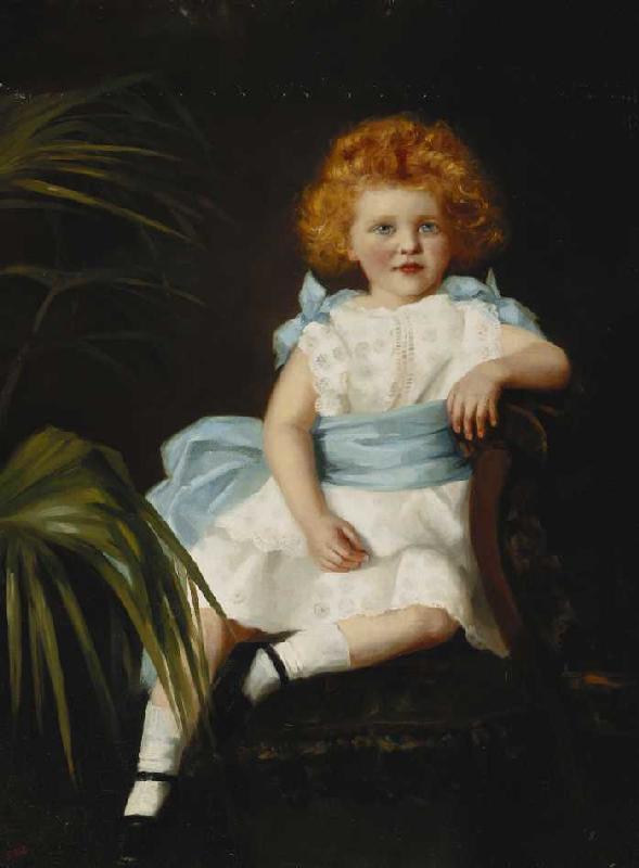 Junges Mädchen mit blauer Schärpe. from Sybil M. Dowie