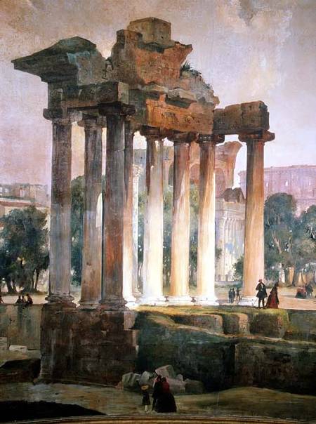 The Ruined Temple of Saturn in The Roman Forum from T. Caffi
