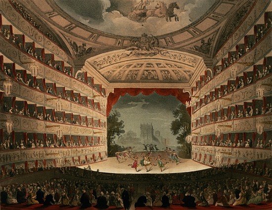 New Covent Garden Theatre, 1810, from ''Ackermann''s Microcosm of London'' from T. Rowlandson