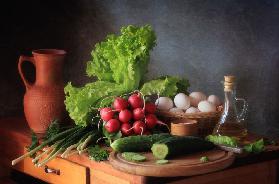 Still life with vegetables