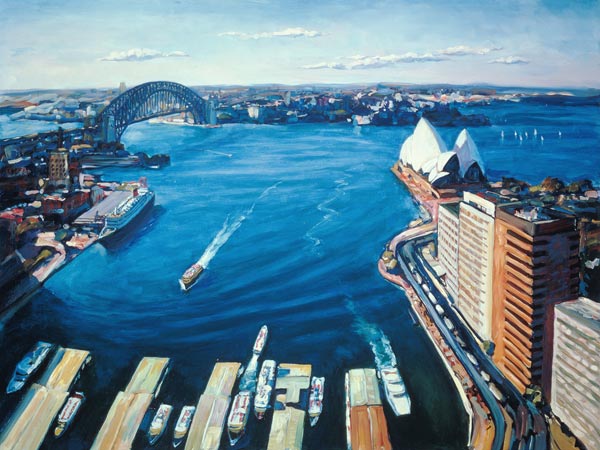 Sydney Harbour, PM, 1995 (oil on canvas)  from Ted  Blackall