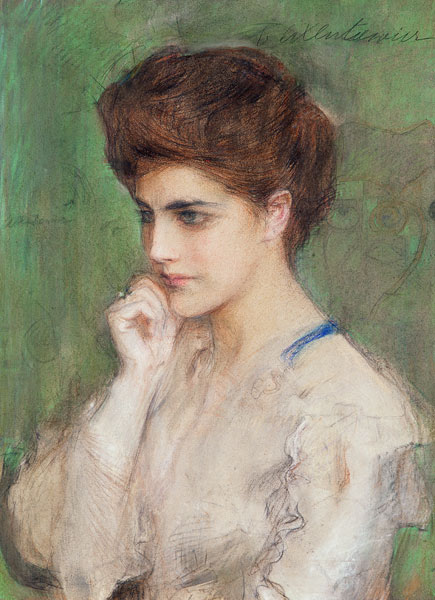 Woman Deep in Thought from Teodor Axentowicz