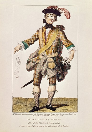 Satirical print in form of a ''Wanted Poster'' for Prince Charles Edward Stuart from the Elder Cooper Richard