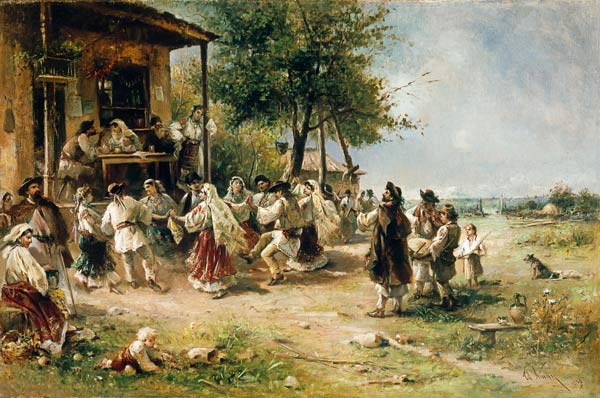 Bauerntanz in Aninoase (Rumänien) from Theodor Aman
