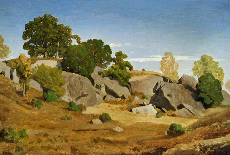 Rocks at Fontainebleau from Theodore Caruelle d' Aligny
