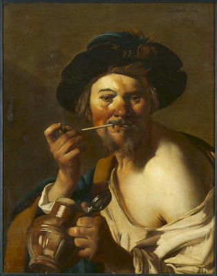 The Drinker (oil on canvas) from Theodore van, called Dirk Baburen