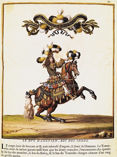 The Duke of Enghien as the King of the Indians at the Carousel Performed for Louis XIV (1638-1715) i from the Younger Silvestre Israel