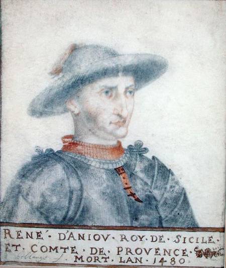 Portrait of Rene I (1409-80) Duke of Anjou from Thierry Bellange