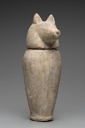 Canopic Jar with Jackal's Head