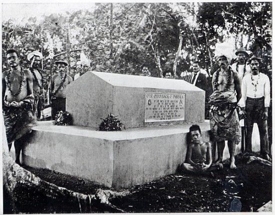 The Tomb of Tusitala, the grave of Robert Louis Stevenson at Apia, Samoa from Thomas Andrew