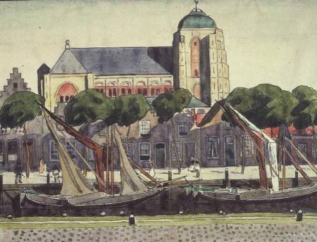 The Church and Harbour at Verre from Thomas Austen Brown