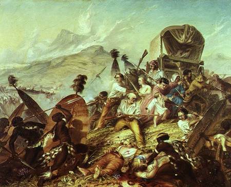 The Battle of Blauwkrantz from Thomas Baines