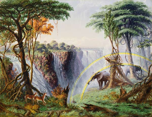 Der Mosi-oa-Tunya oder: Die Victoria Falls, Zambesi River from Thomas Baines