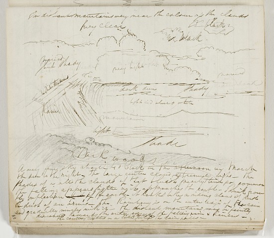 Untitled (atmospheric study with notations) from Thomas Cole
